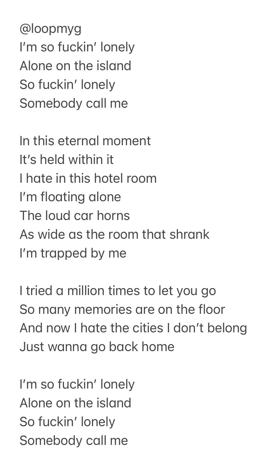 alone and lonely lyrics