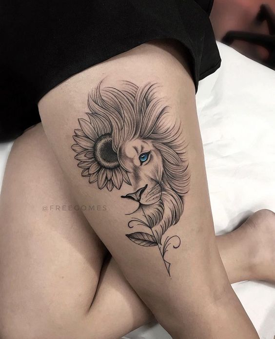 tatuajes para mujeres de leones