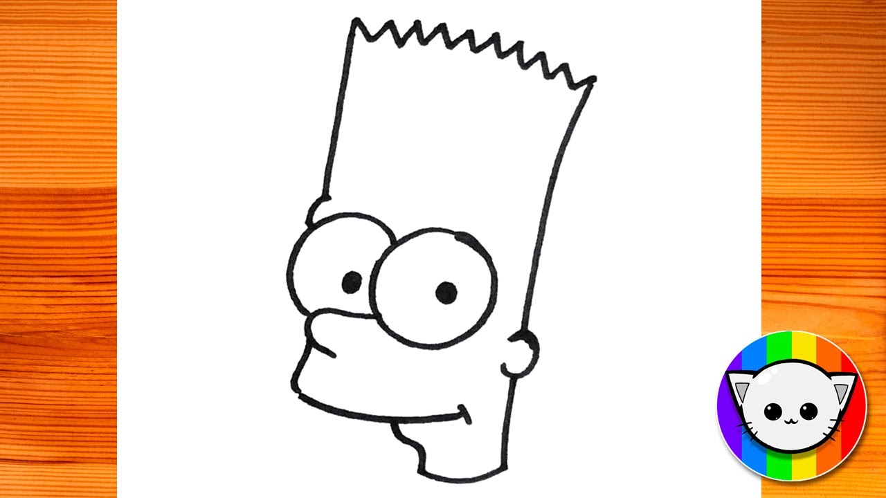 how to draw bart simpson head