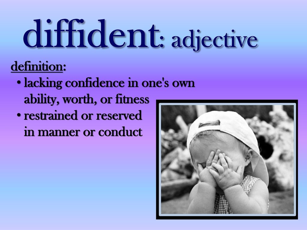 diffident in a sentence