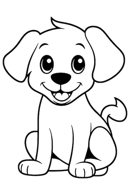 imagenes de perros animados para colorear