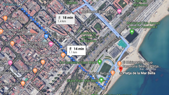 gay area in barcelona map