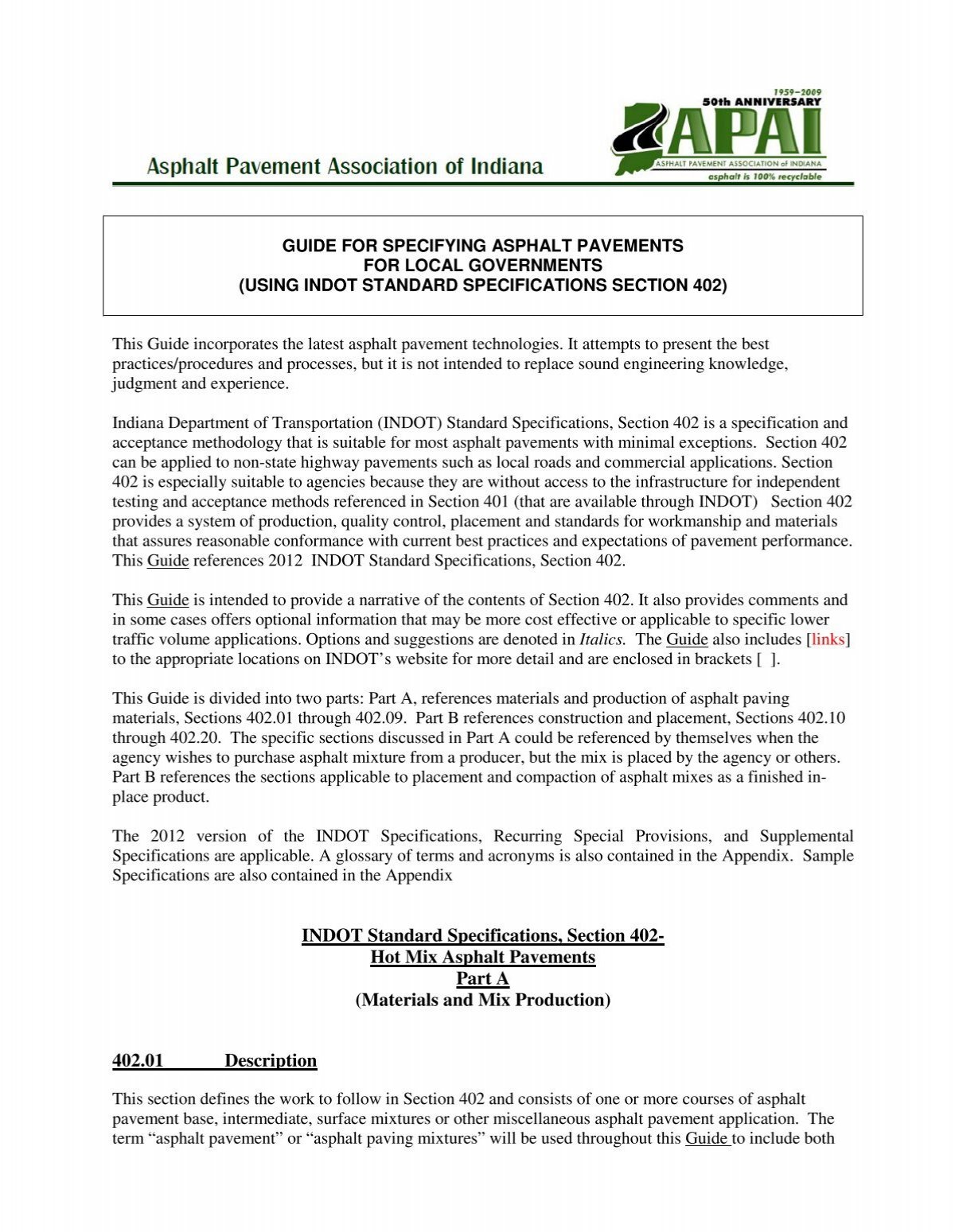 indot standard specifications