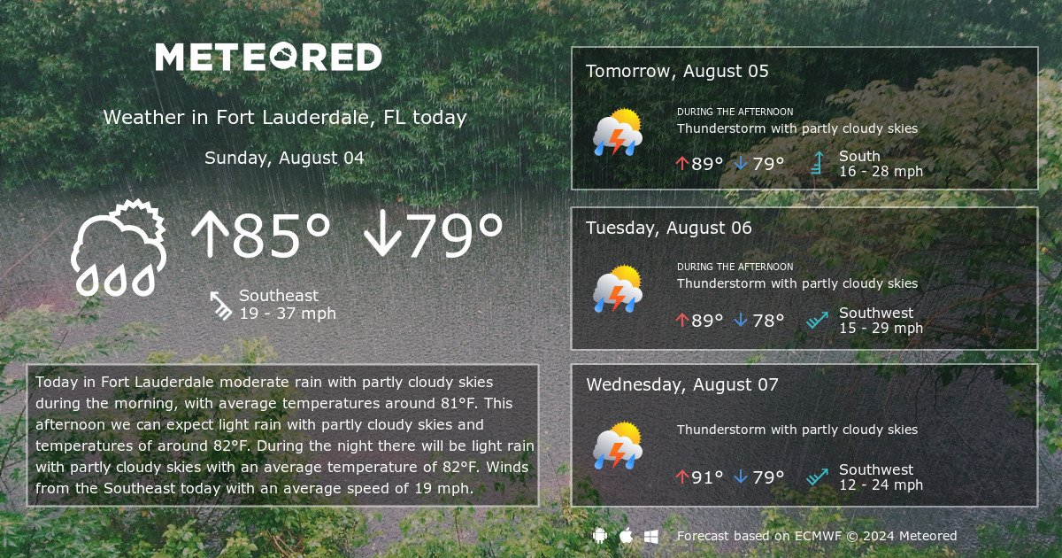 weather forecast florida fort lauderdale