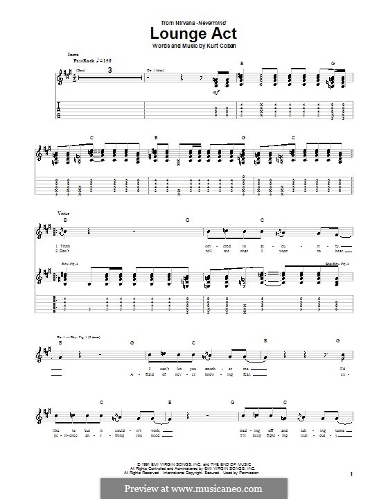 nirvana lounge act chords