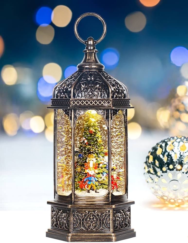 snow globe lantern christmas