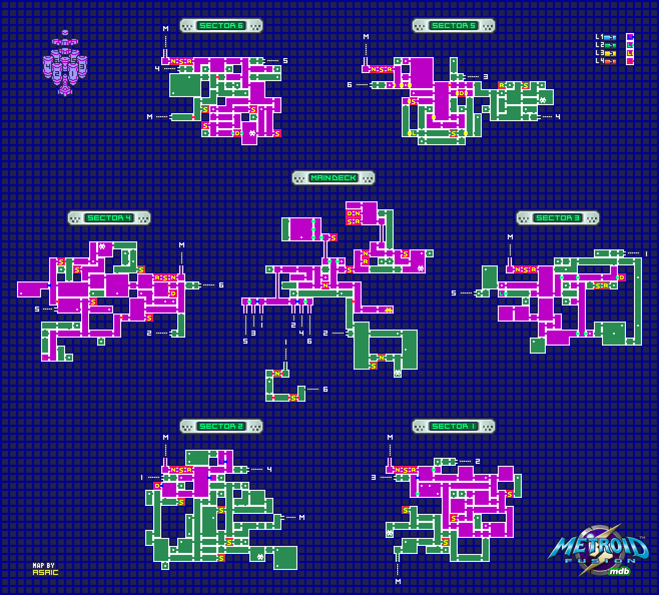 metroid fusion map