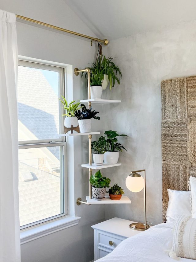 diy window plant shelf