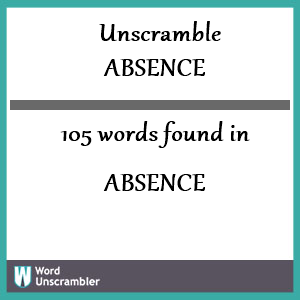 absence unscramble