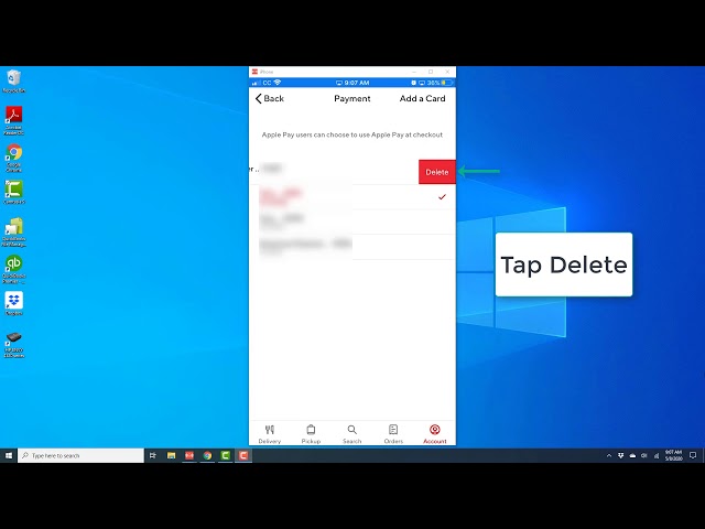 how to remove cards from doordash