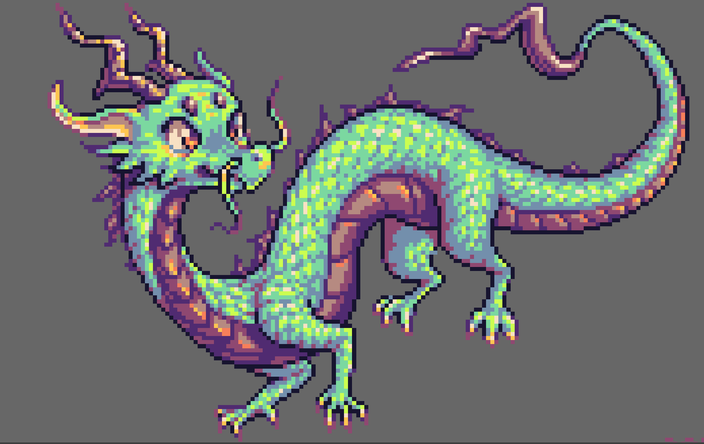 pixel art dragon