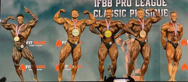 mr olympia placings