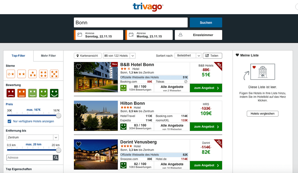 trivago hotels