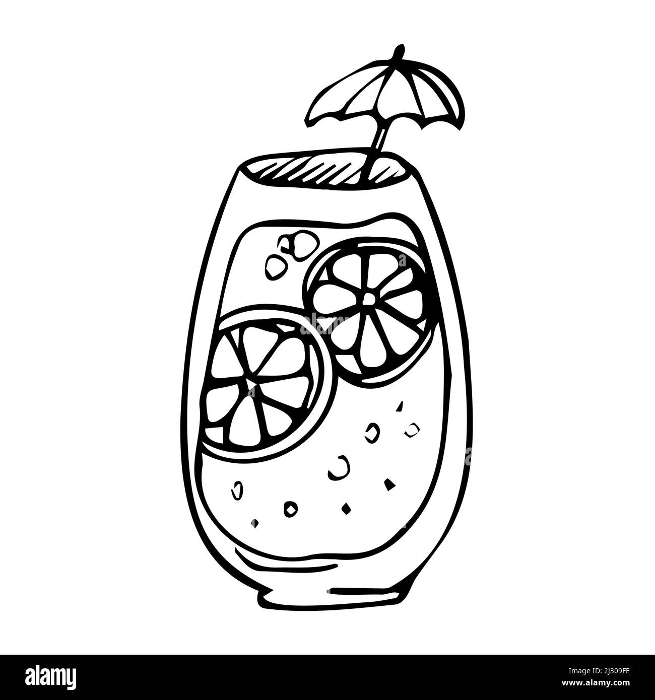 lemonade clipart black and white