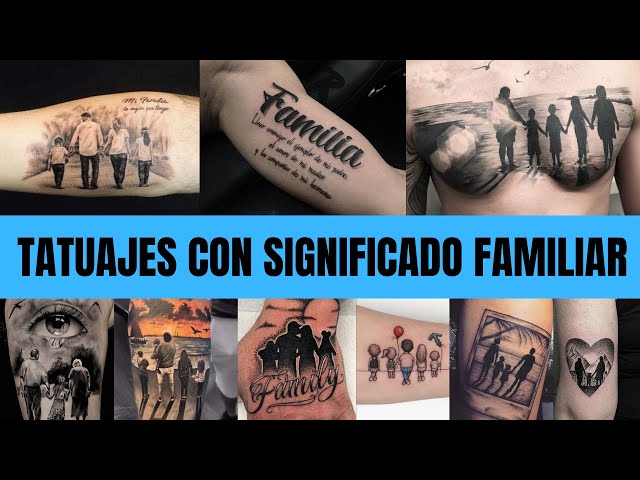 tatuajes brazo hombre familia