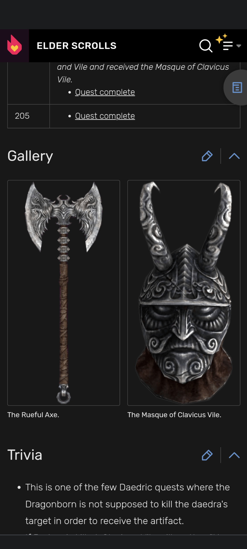 skyrim rueful axe