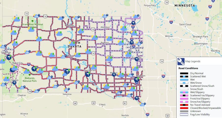 sd road conditions