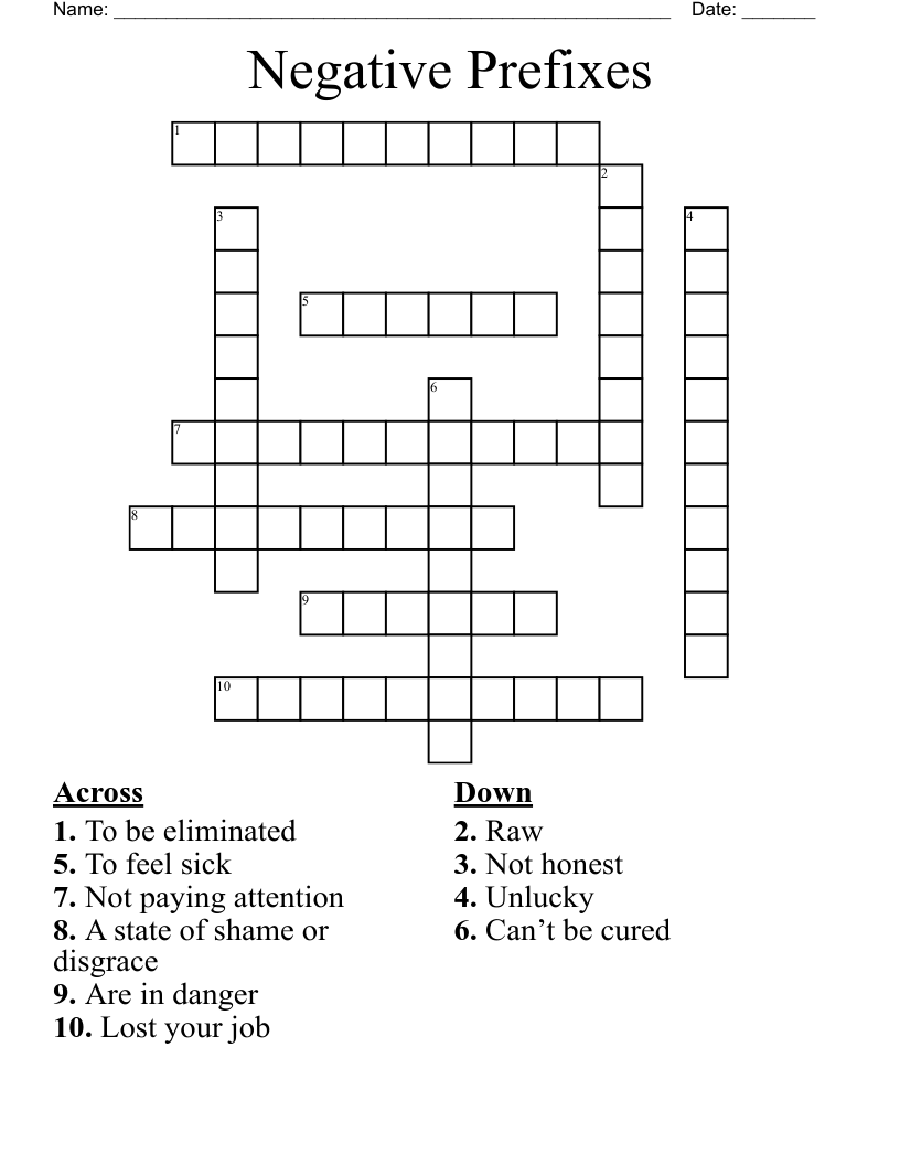 negative crossword clue