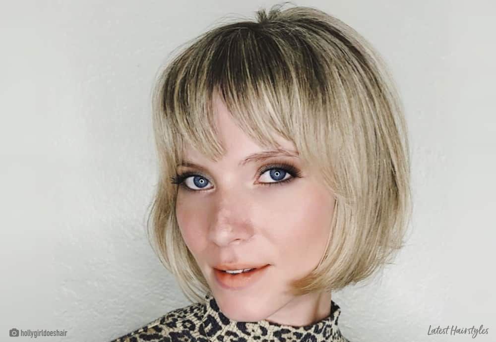 bobs for thin hair with bangs