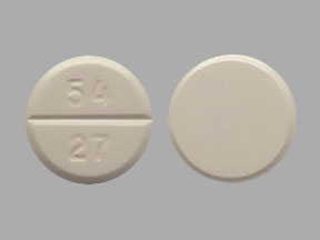 54/27 round white pill