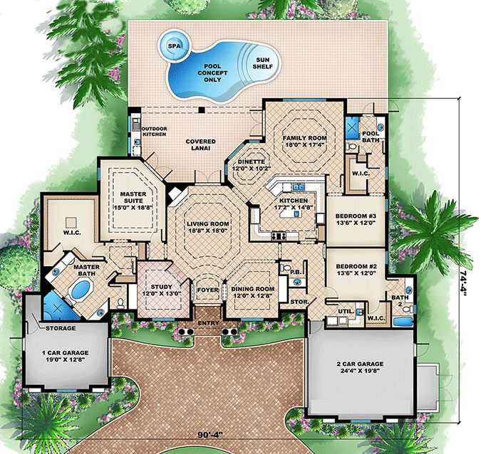 mediterranean style floor plans