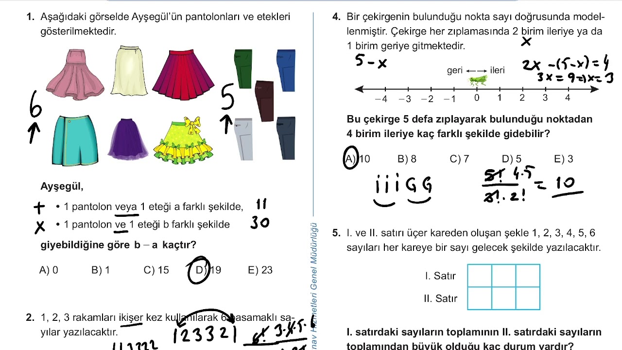 kazanım kavrama testi 10 sınıf matematik