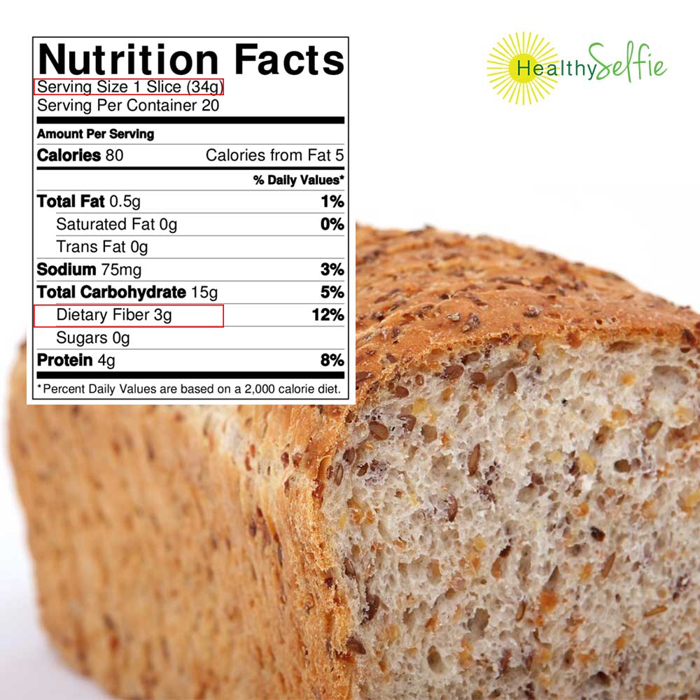 calories in 2 slices whole wheat bread