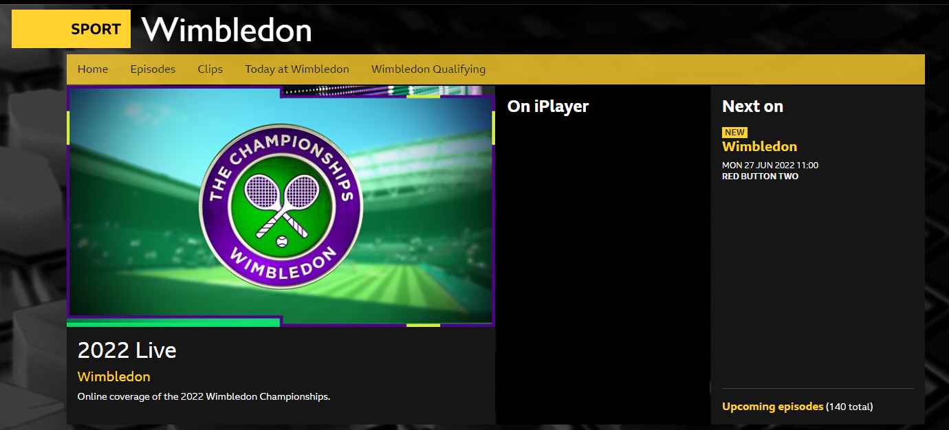 watch wimbledon live - bbc