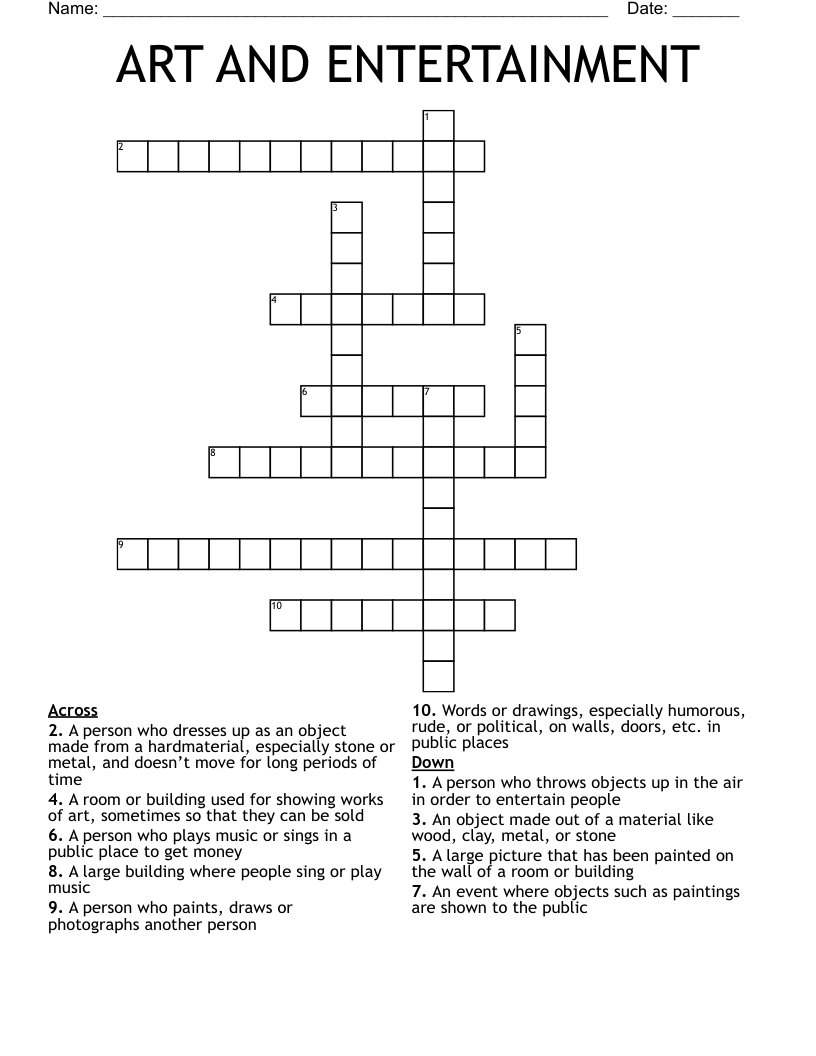 crossword clue entertain