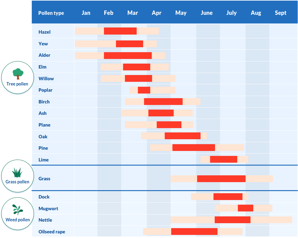 pollen count uk