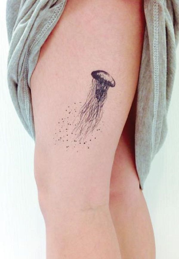 small jellyfish tattoo