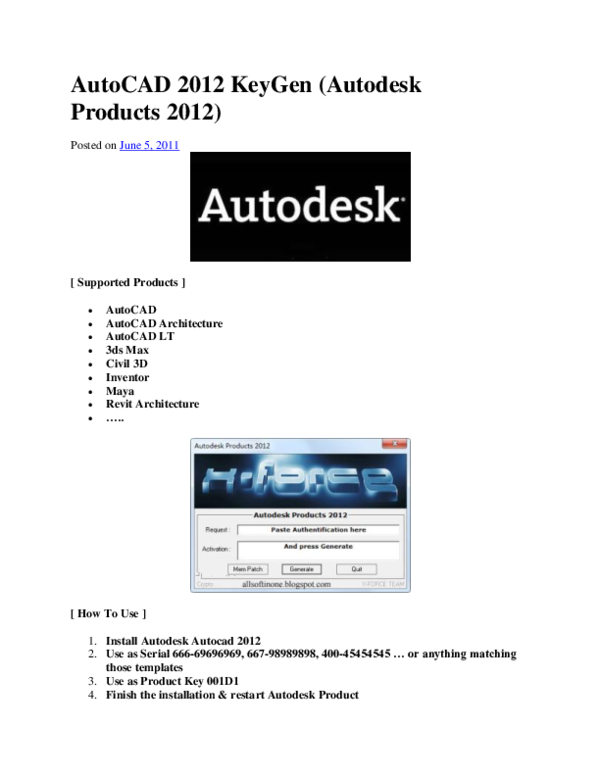 keygen autocad 2012 x86 и x64 bits