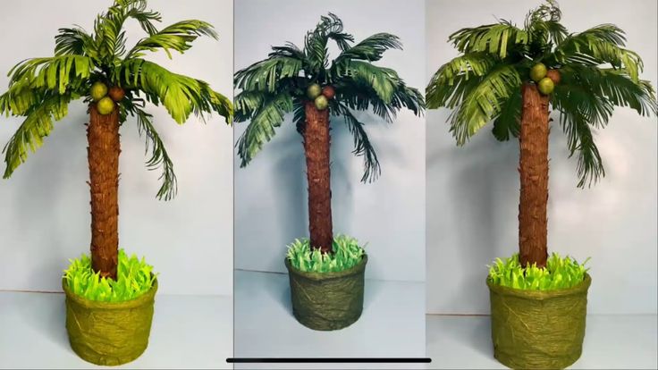 diy coconut tree decoration