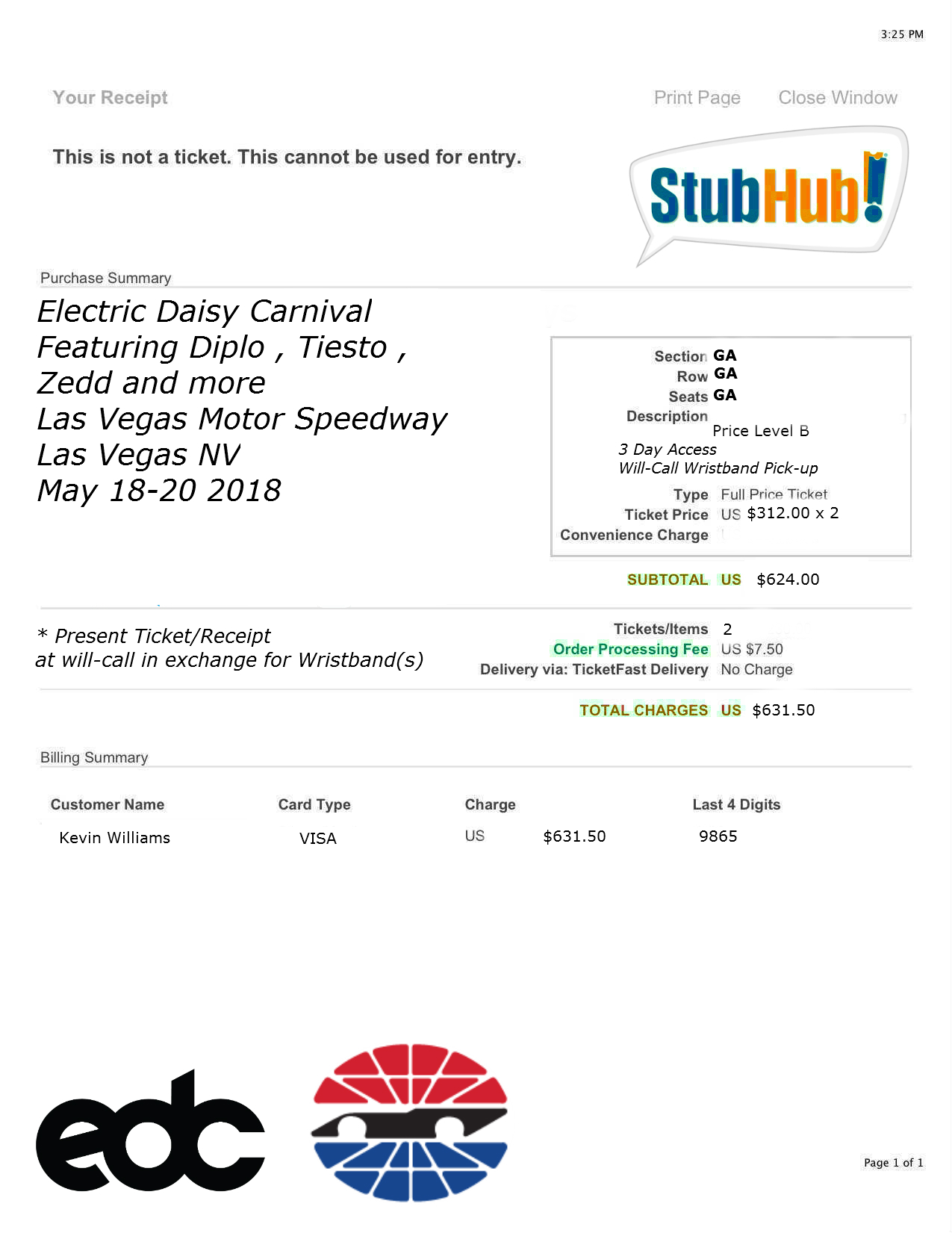 edc tickets stubhub