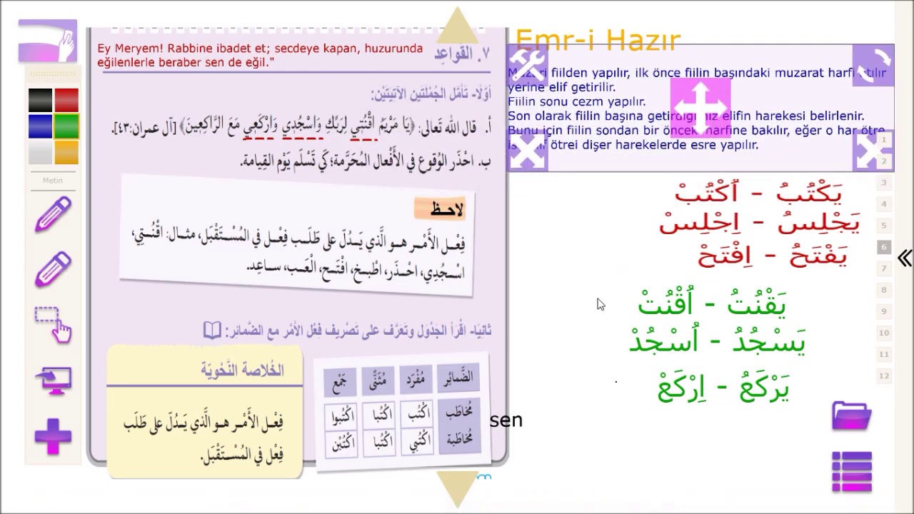 11 sınıf arapça ders kitabı cevapları türkçe çevirisi