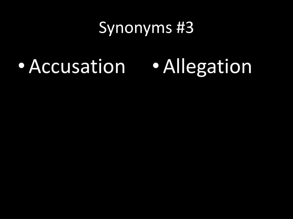 synonyms for accusing
