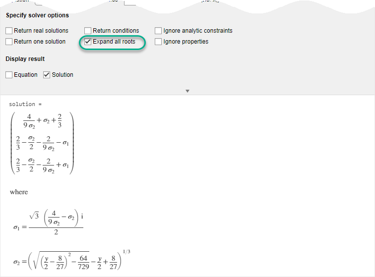 matlab equation