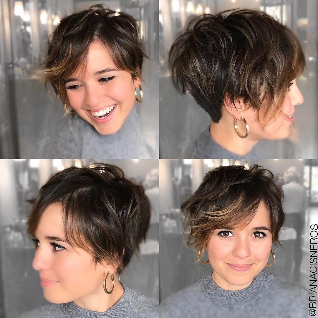 pixie cut for a round face