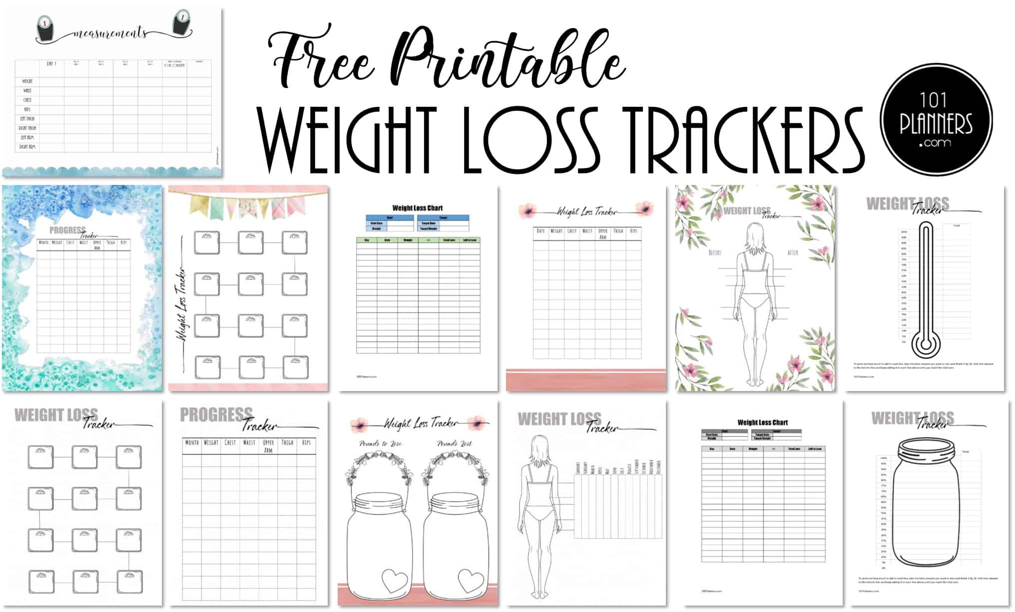 blank weekly weight loss tracker template