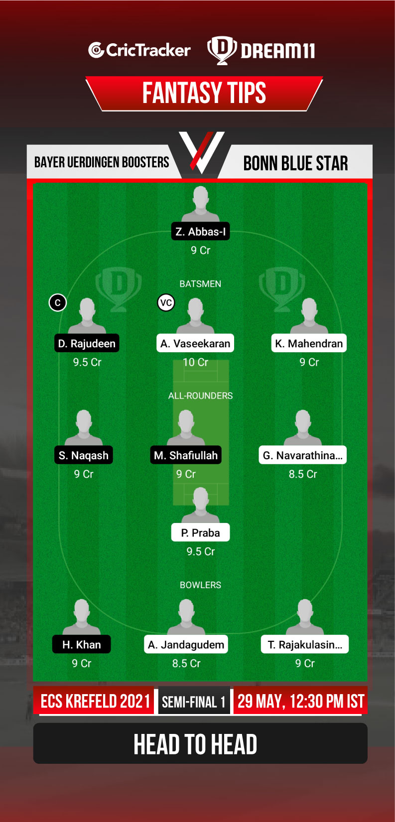 buw vs bbs dream 11