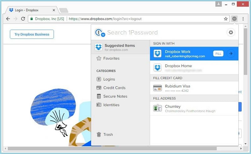 1password chrome extension