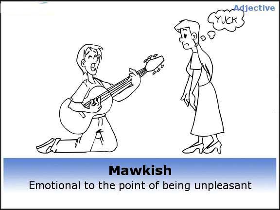 mawkish synonyms