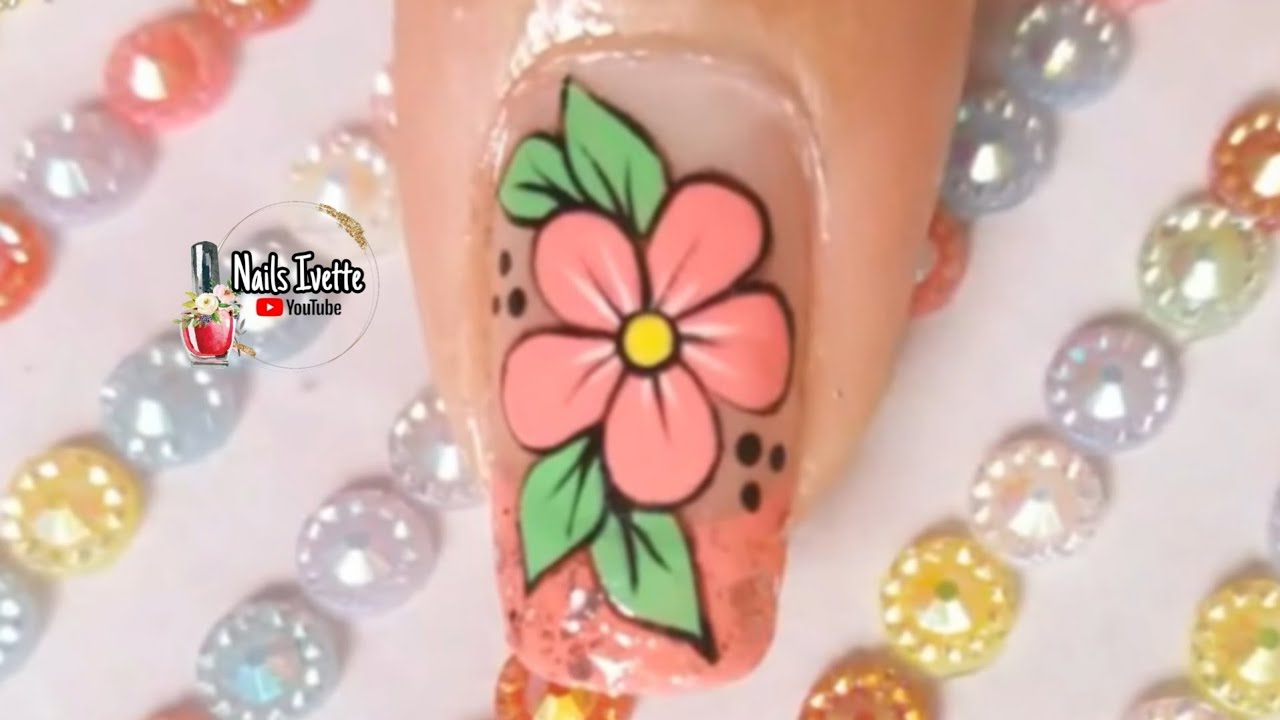 flores en uñas paso a paso