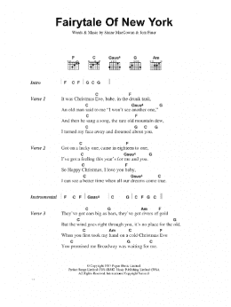 fairytale of new york chords in c