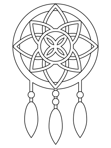 dream catcher coloring page