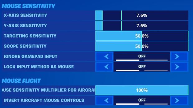 best fortnite x and y sensitivity