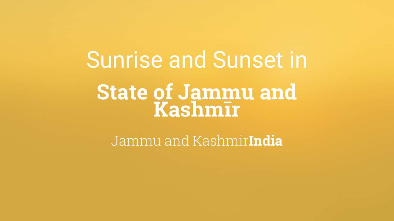 sunset time today jammu