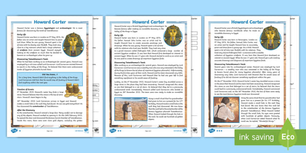 howard carter fact file