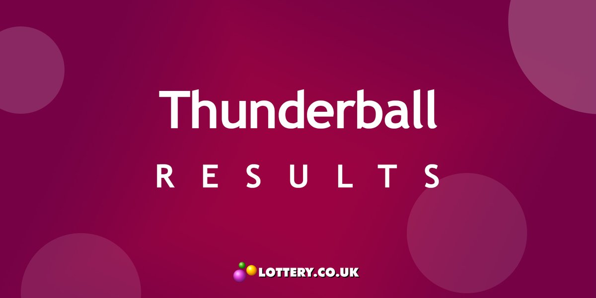 uk lotto thunderball results