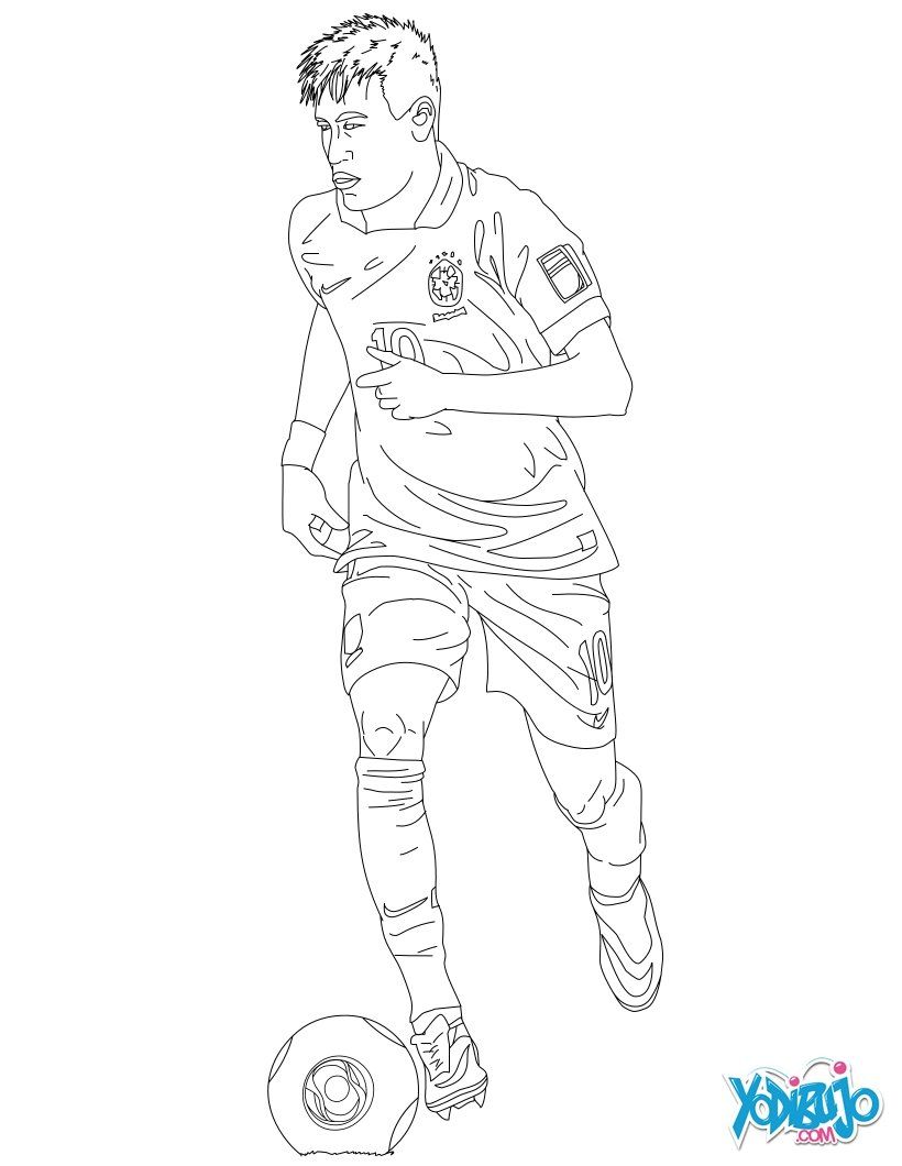 neymar para colorear